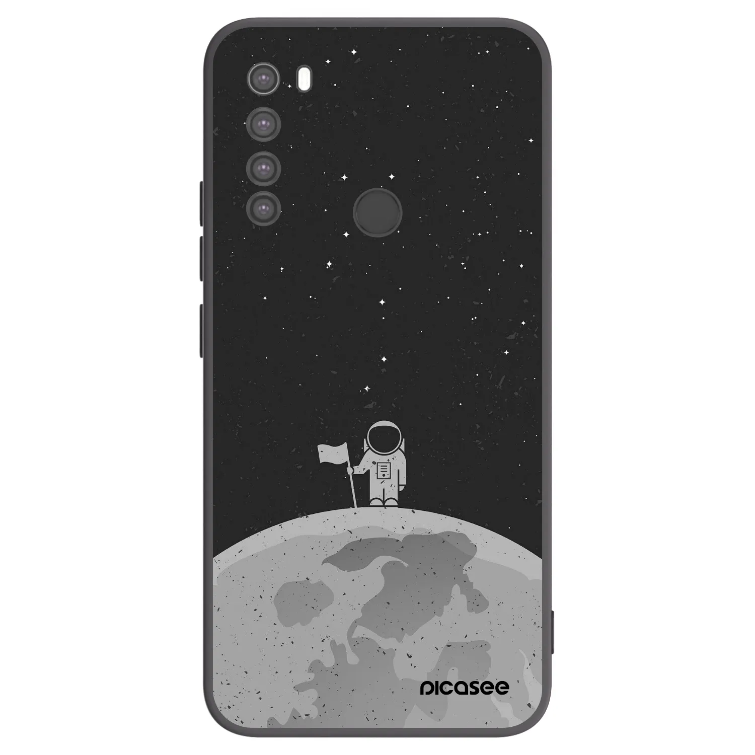 Picasee silikonski črni ovitek za Xiaomi Redmi Note 8 - Astronaut