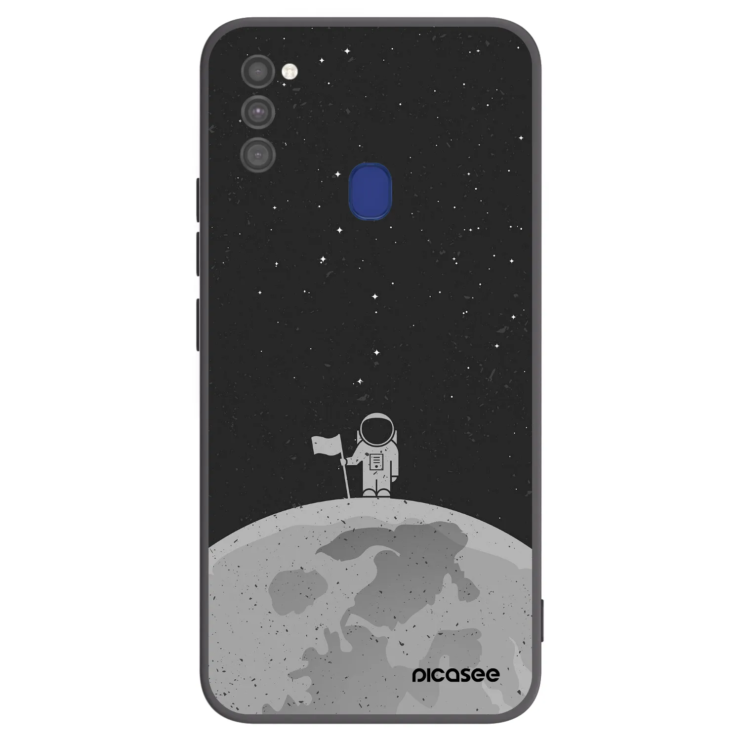 Picasee silikonski črni ovitek za Samsung Galaxy M21 M215F - Astronaut