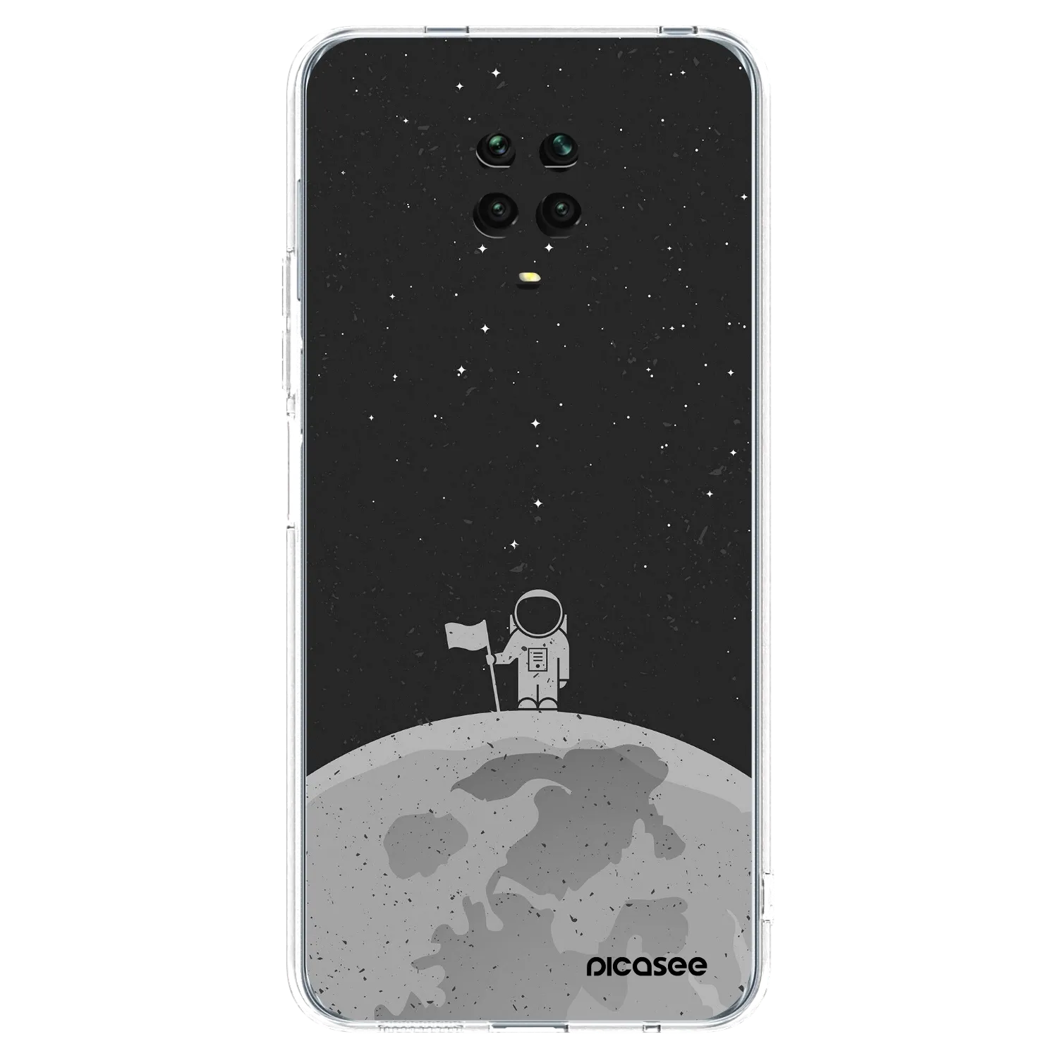 Picasee silikonski prozorni ovitek za Xiaomi Redmi Note 9S - Astronaut
