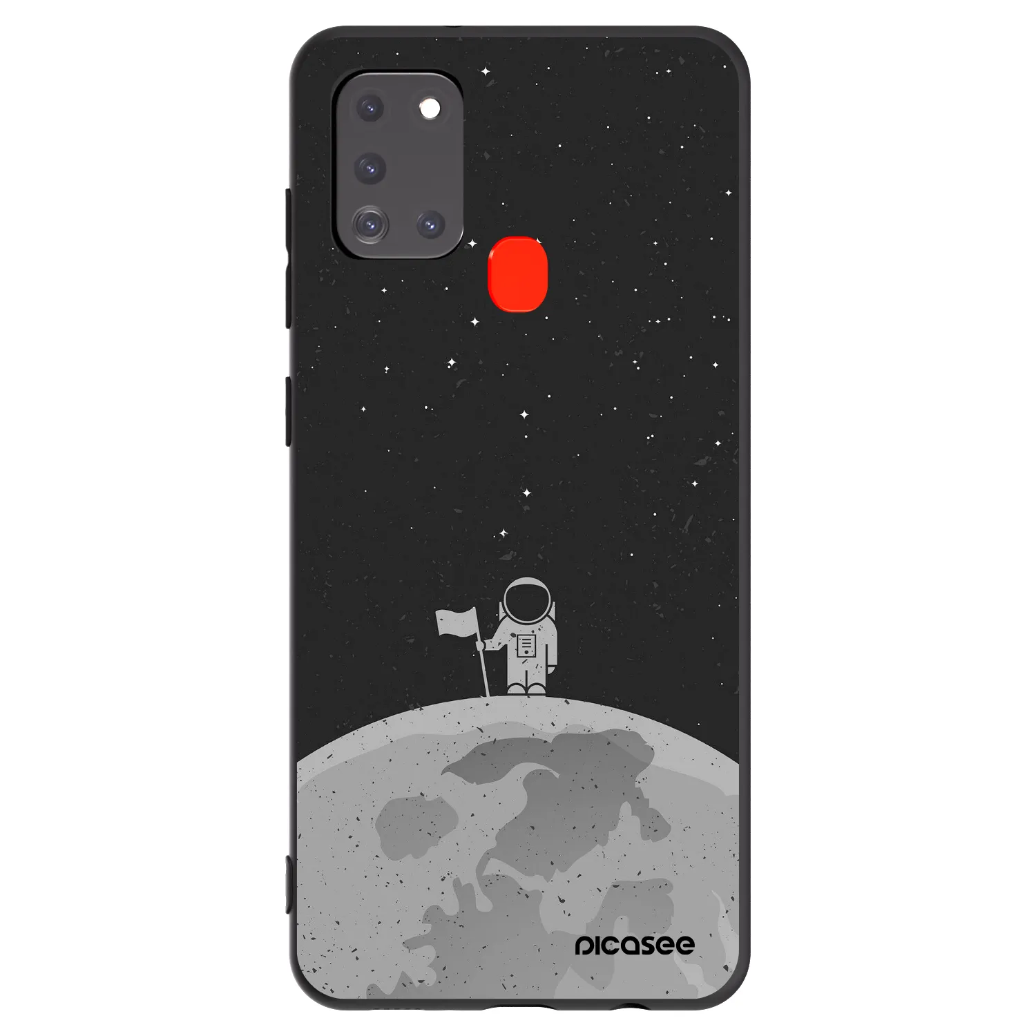 Picasee silikonski črni ovitek za Samsung Galaxy A21s - Astronaut
