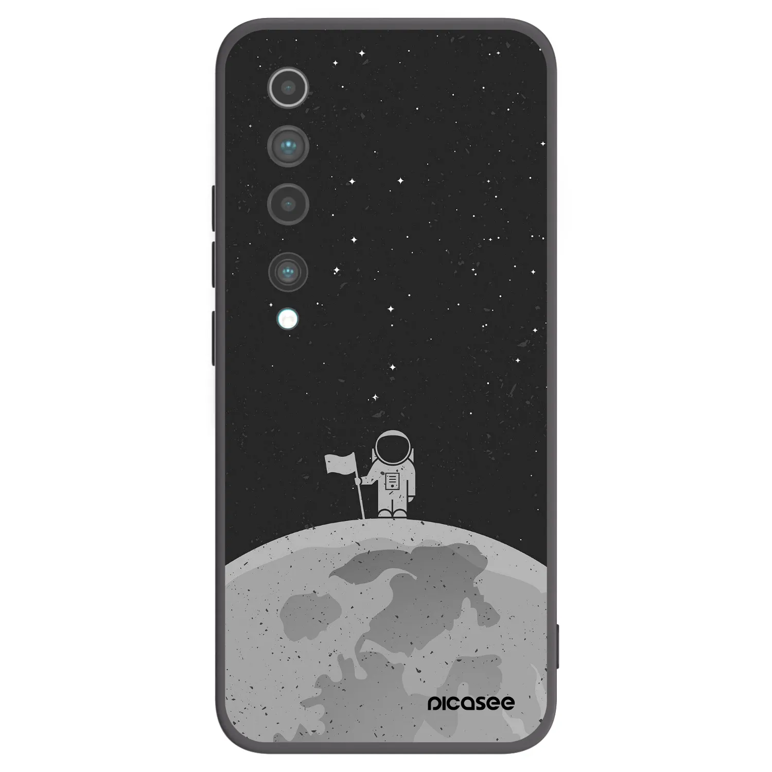 Picasee silikonski črni ovitek za Xiaomi Mi 10 - Astronaut