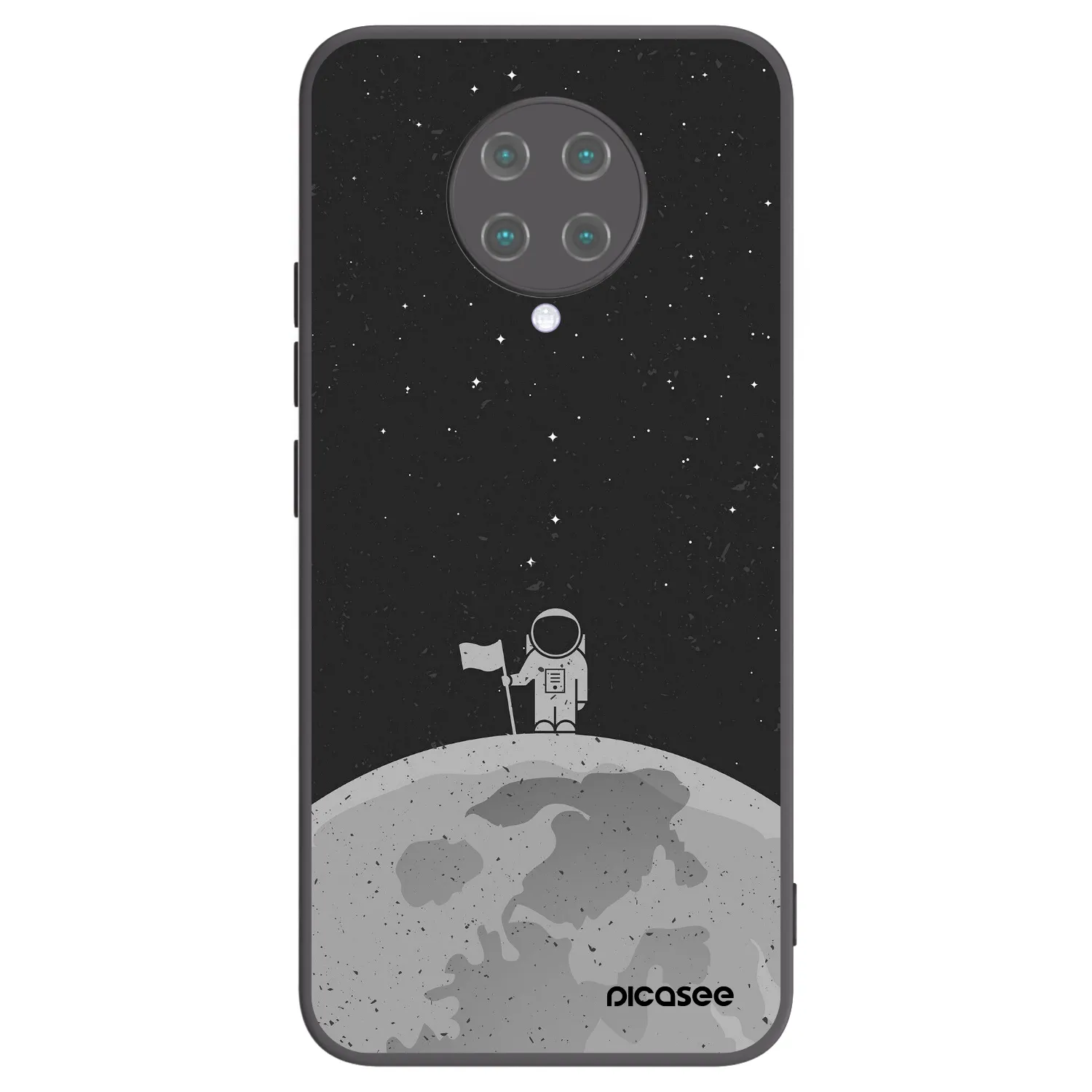 Picasee silikonski črni ovitek za Xiaomi Poco F2 Pro - Astronaut