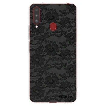 Picasee silikonski prozorni ovitek za Samsung Galaxy A20s - Dark Elegance