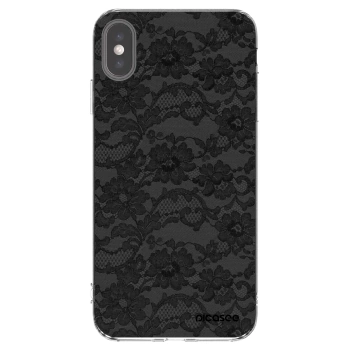 Picasee silikonski prozorni ovitek za Apple iPhone XS Max - Dark Elegance