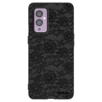 Picasee silikonski črni ovitek za OnePlus 9 - Dark Elegance