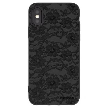 Picasee silikonski črni ovitek za Apple iPhone X/XS - Dark Elegance