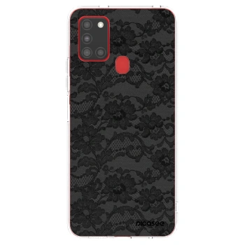 Picasee silikonski prozorni ovitek za Samsung Galaxy A21s - Dark Elegance