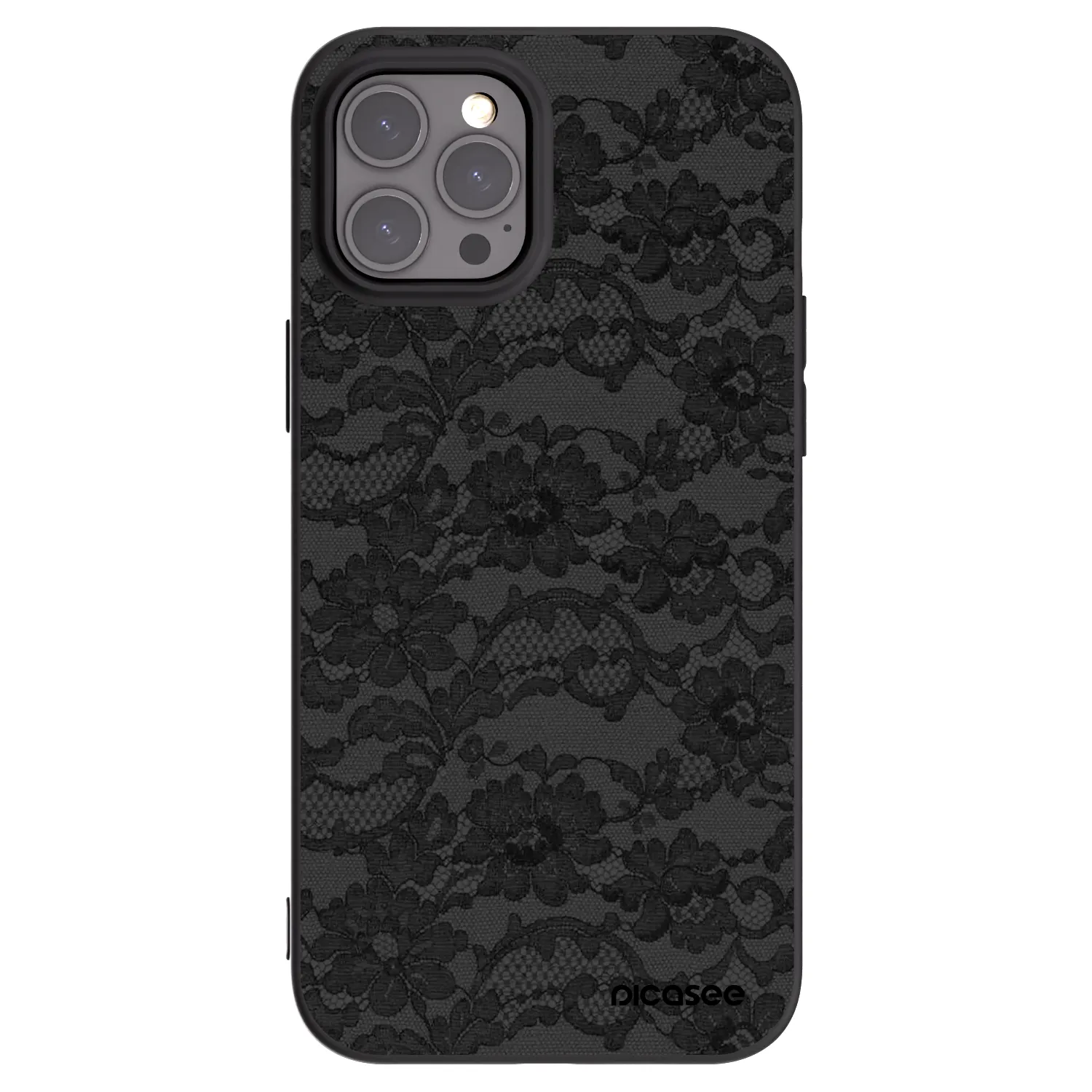Picasee silikonski črni ovitek za Apple iPhone 12 Pro Max - Dark Elegance