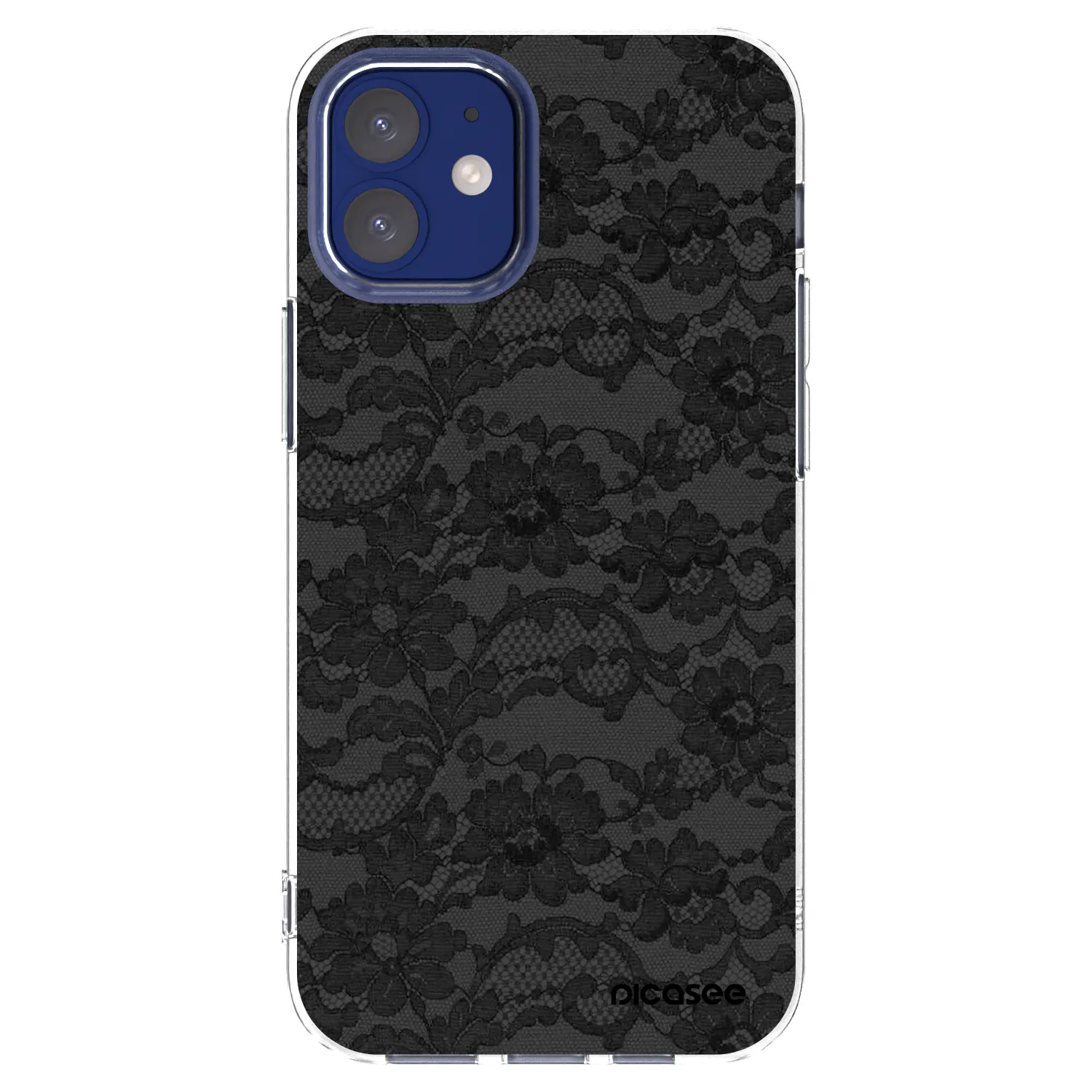 Picasee silikonski prozorni ovitek za Apple iPhone 12 mini - Dark Elegance