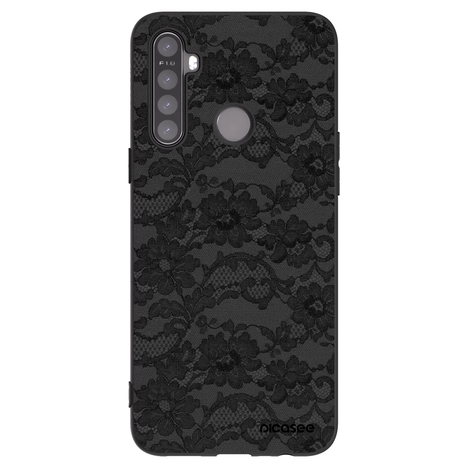 Picasee silikonski črni ovitek za Realme 5 - Dark Elegance