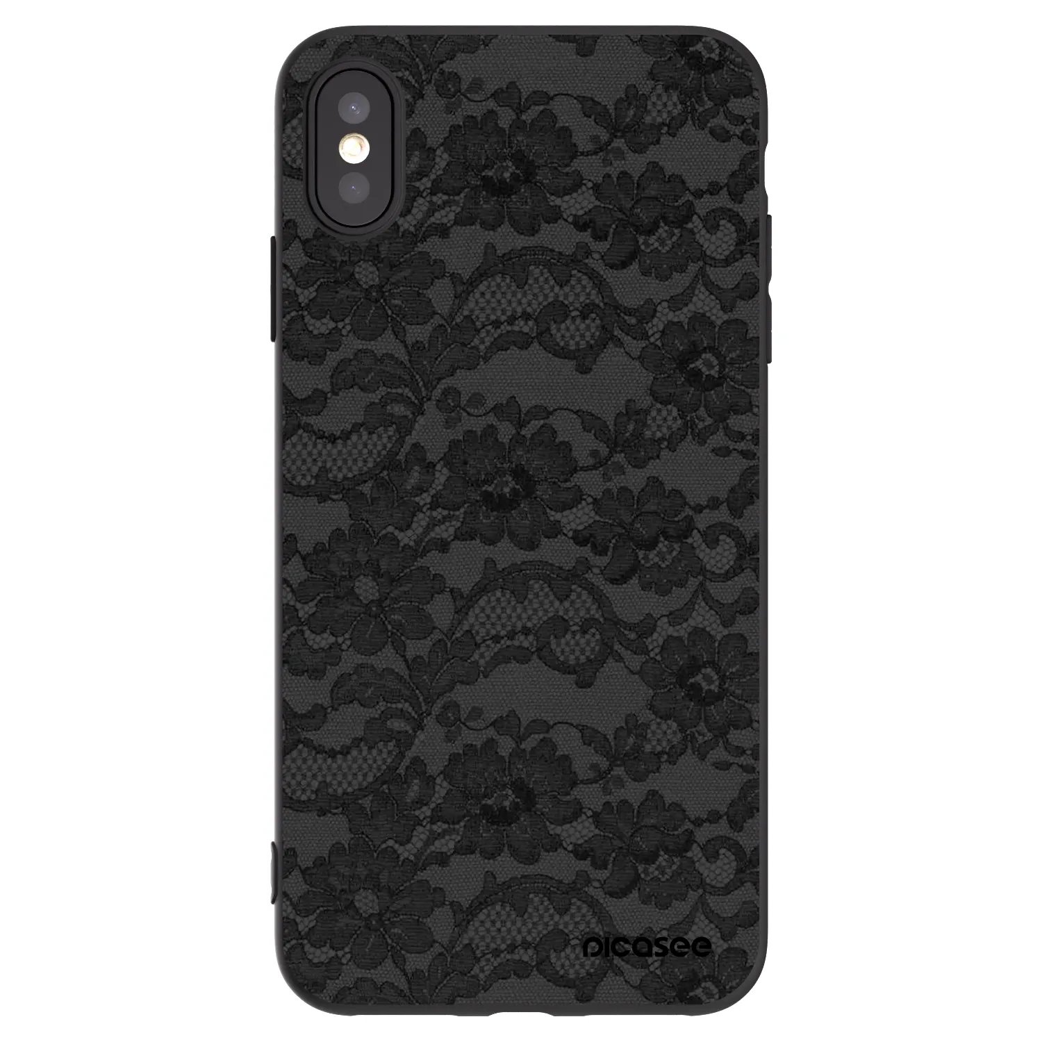 Picasee silikonski črni ovitek za Apple iPhone XS Max - Dark Elegance