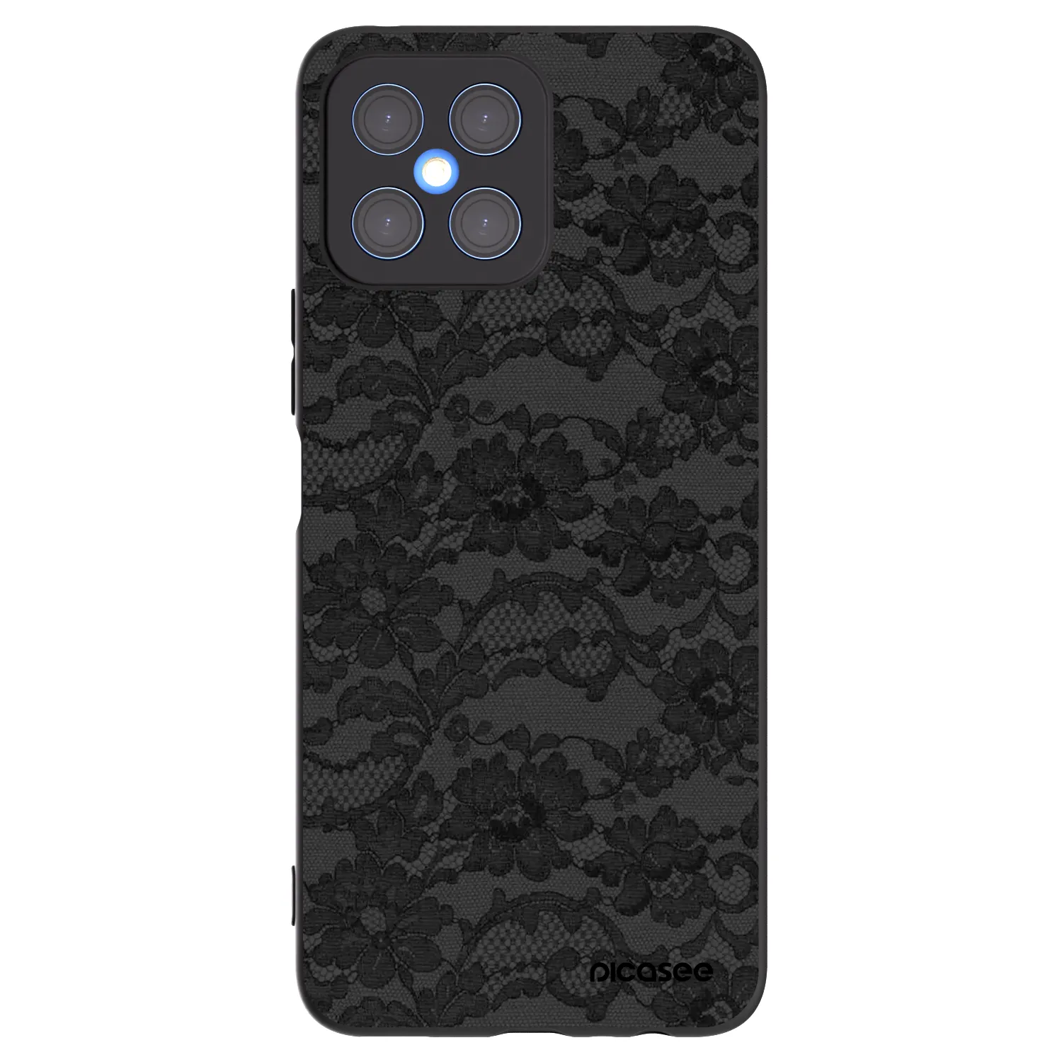 Picasee silikonski črni ovitek za Honor X8 4G - Dark Elegance