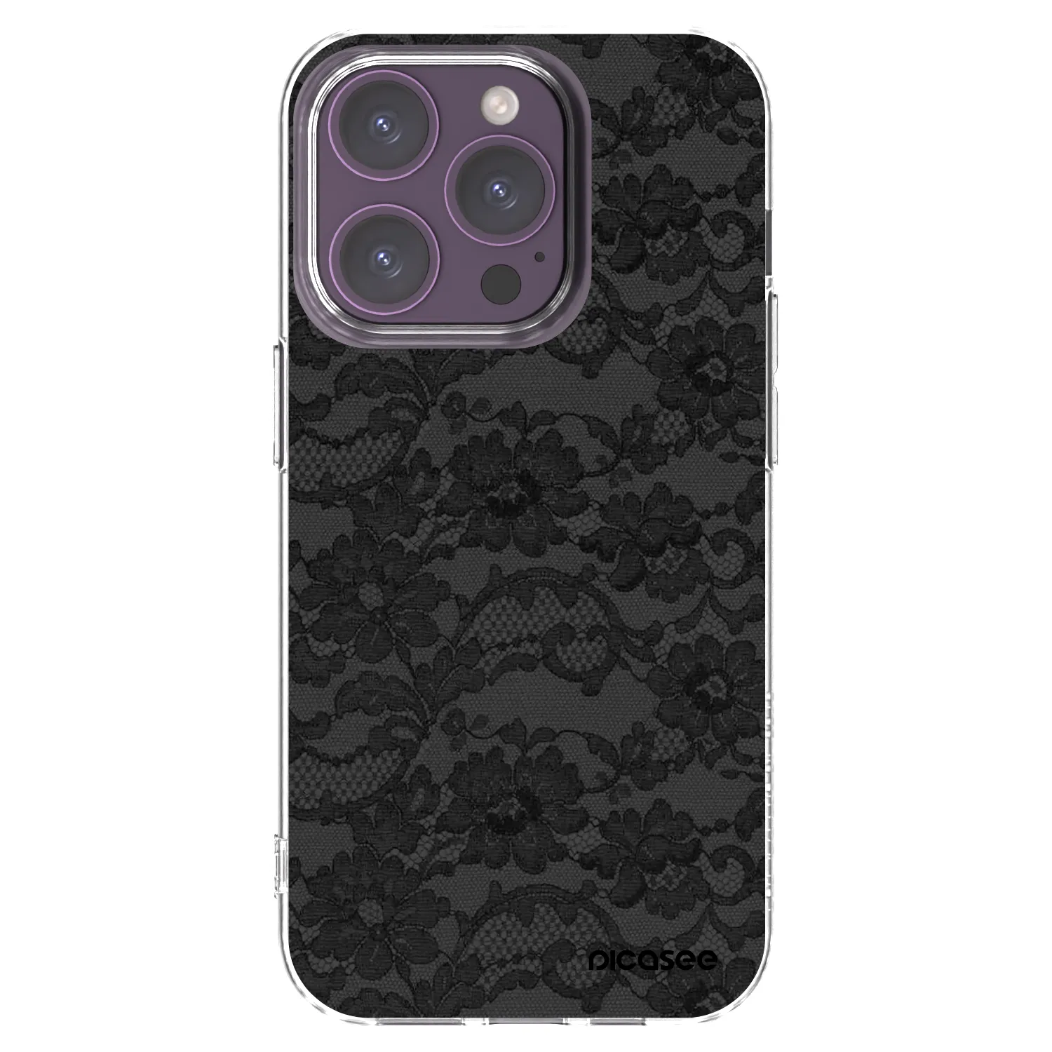 Picasee silikonski prozorni ovitek za Apple iPhone 14 Pro - Dark Elegance