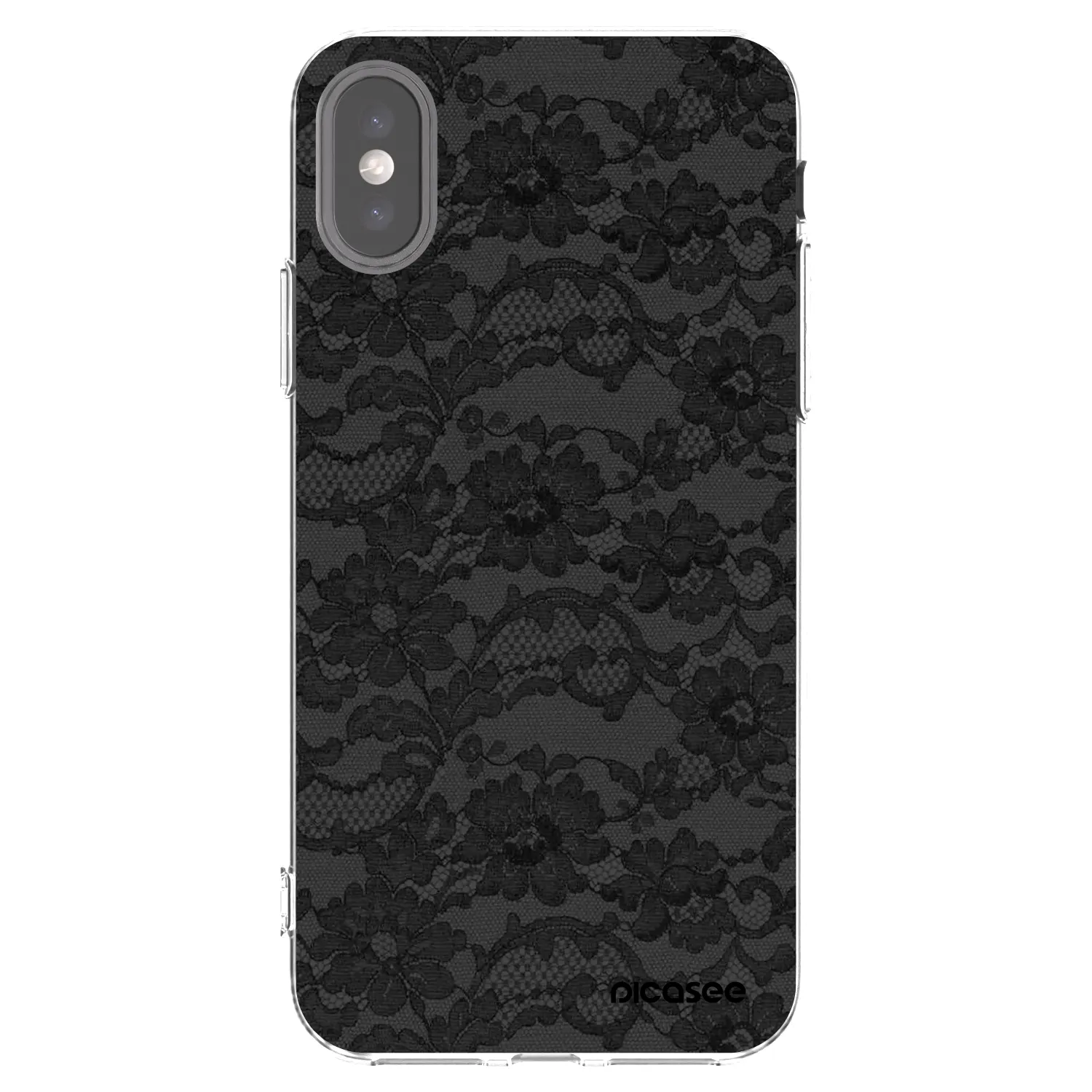 Picasee silikonski prozorni ovitek za Apple iPhone X/XS - Dark Elegance