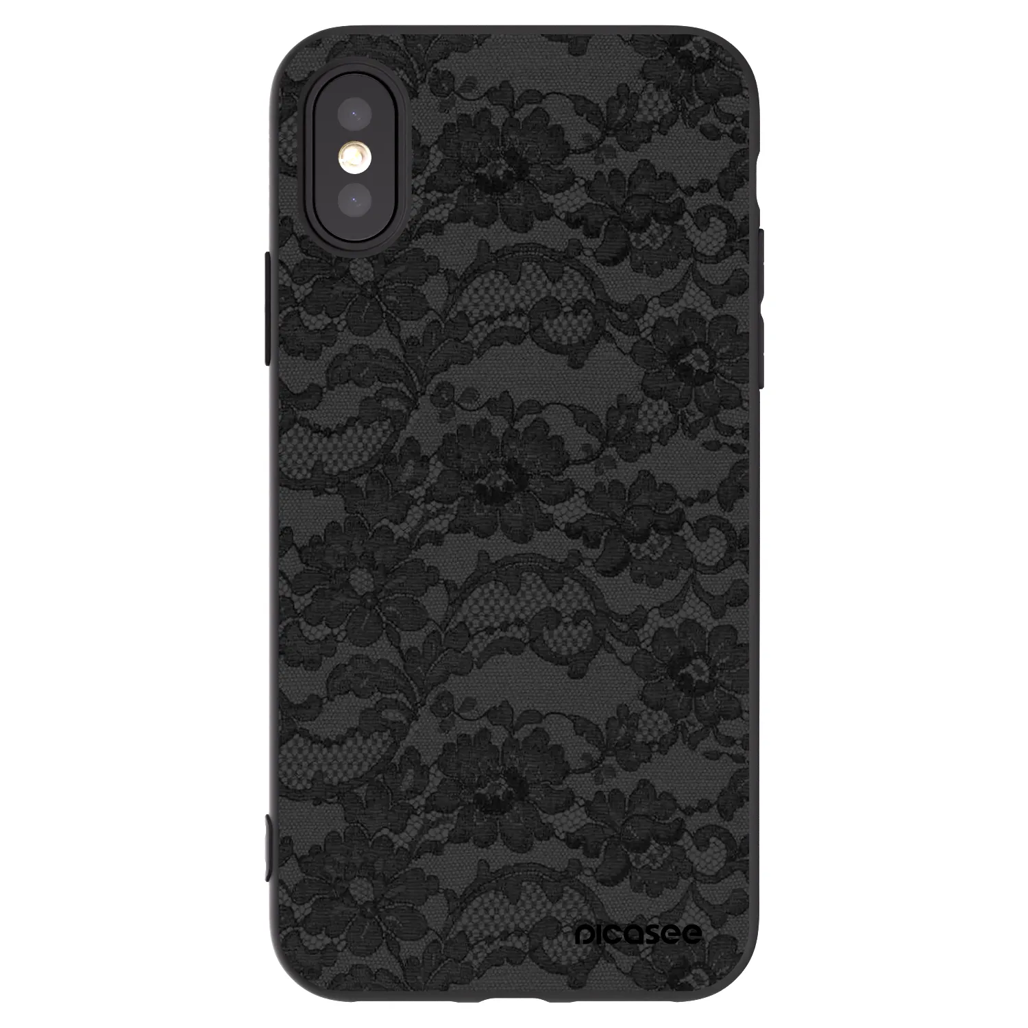 Picasee silikonski črni ovitek za Apple iPhone X/XS - Dark Elegance
