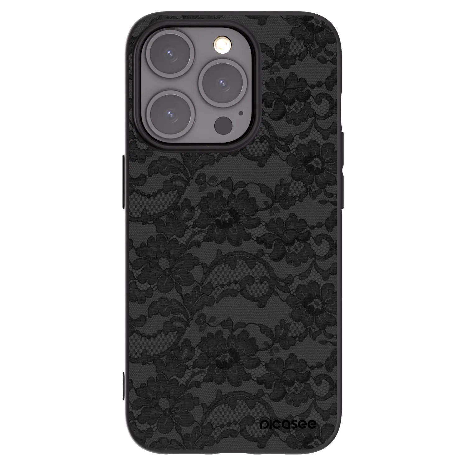 Picasee silikonski črni ovitek za Apple iPhone 15 Pro - Dark Elegance