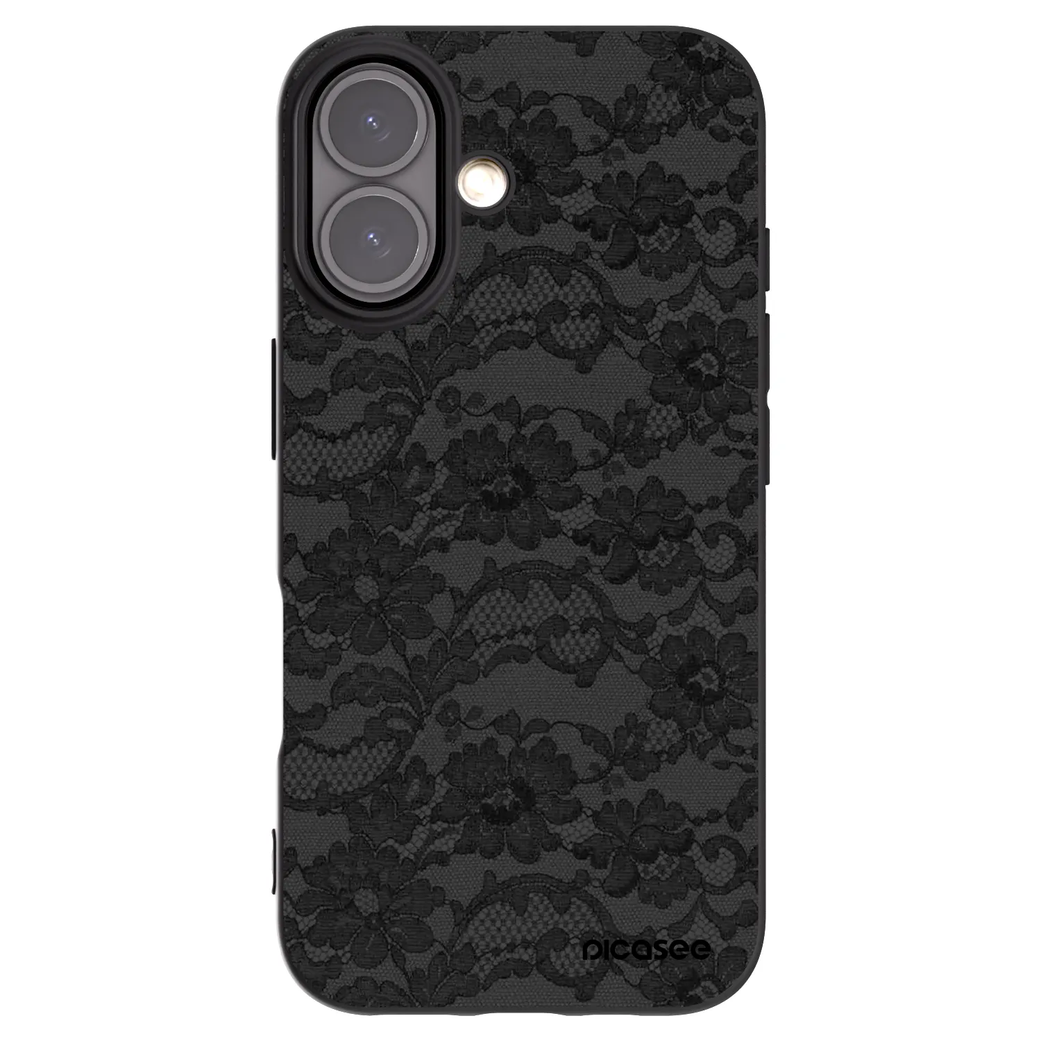 Picasee silikonski črni ovitek za Apple iPhone 16 - Dark Elegance