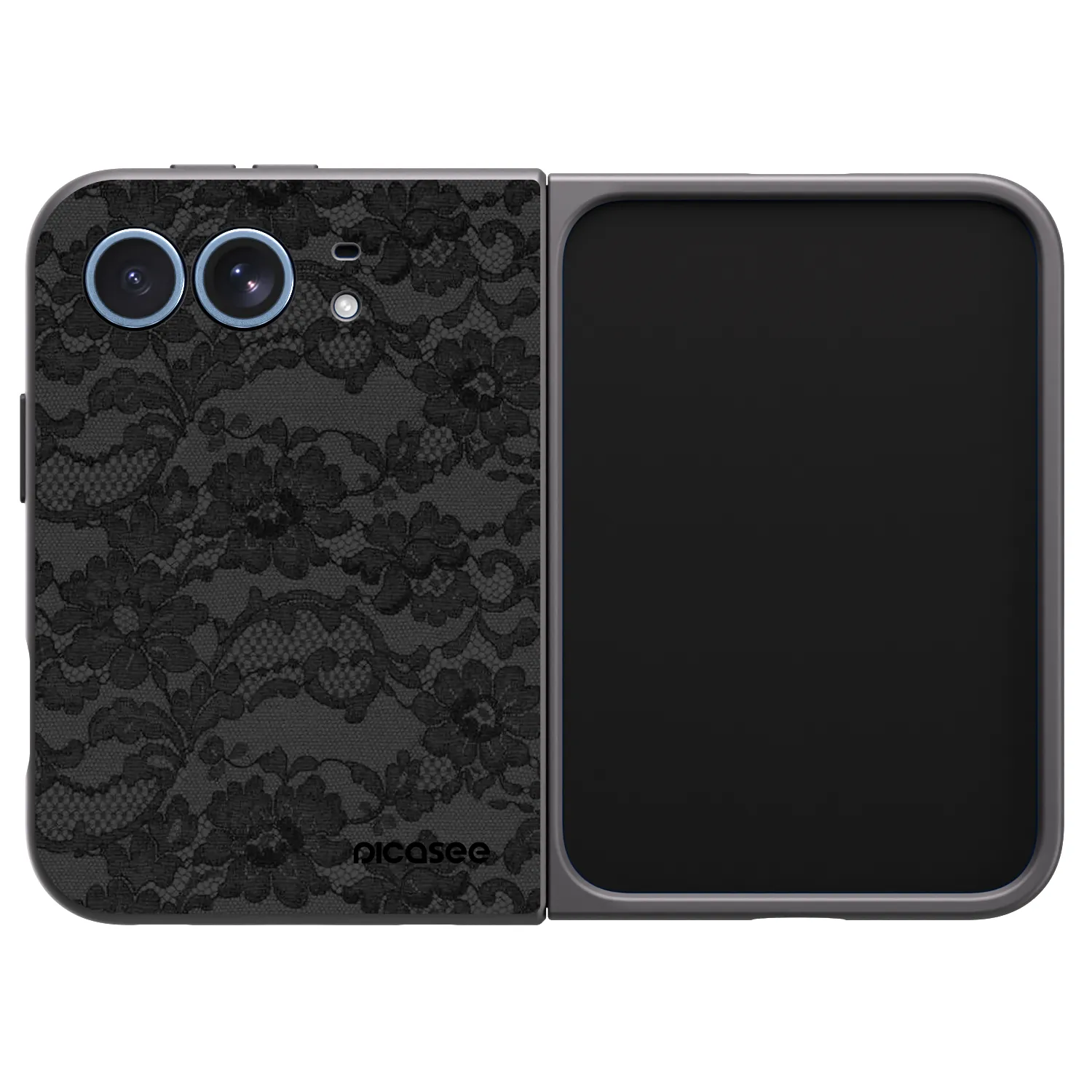 Picasee silikonski črni ovitek za Apple iPhone Duo - Dark Elegance