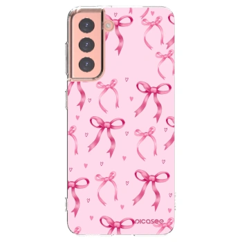 Picasee silikonski prozorni ovitek za Samsung Galaxy S21 5G G991B - Bow Aesthetic