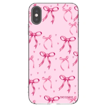 Picasee silikonski prozorni ovitek za Apple iPhone XS Max - Bow Aesthetic