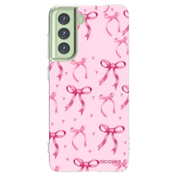 Picasee silikonski prozorni ovitek za Samsung Galaxy S21 FE 5G - Bow Aesthetic
