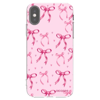 Picasee silikonski prozorni ovitek za Apple iPhone X/XS - Bow Aesthetic
