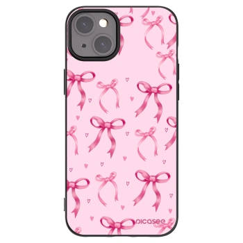 Picasee silikonski črni ovitek za Apple iPhone 15 Plus - Bow Aesthetic