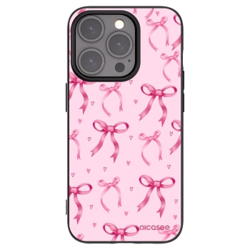 Picasee silikonski črni ovitek za Apple iPhone 15 Pro - Bow Aesthetic
