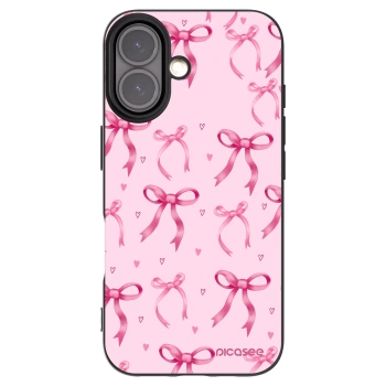 Picasee silikonski črni ovitek za Apple iPhone 16 - Bow Aesthetic