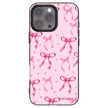Picasee silikonski črni ovitek za Apple iPhone 16 Pro Max - Bow Aesthetic