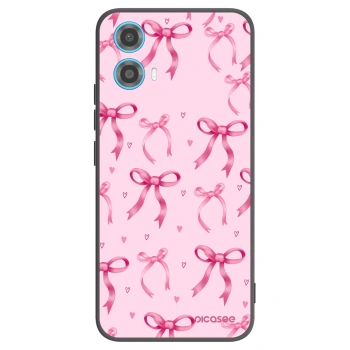 Picasee silikonski črni ovitek za Motorola Moto G34 5G - Bow Aesthetic