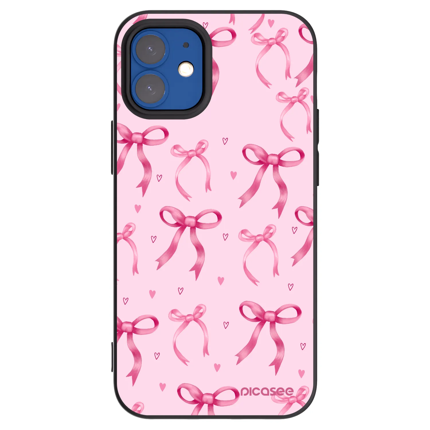 Picasee silikonski črni ovitek za Apple iPhone 12 mini - Bow Aesthetic