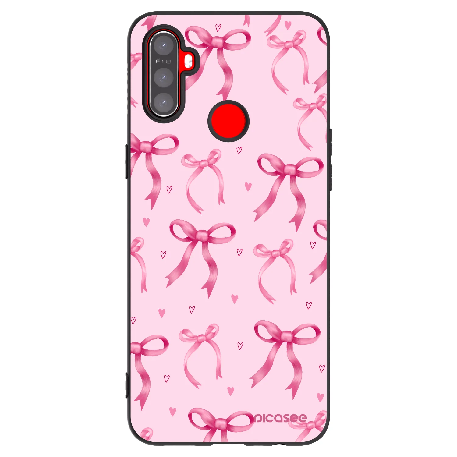 Picasee silikonski črni ovitek za Realme C3 - Bow Aesthetic