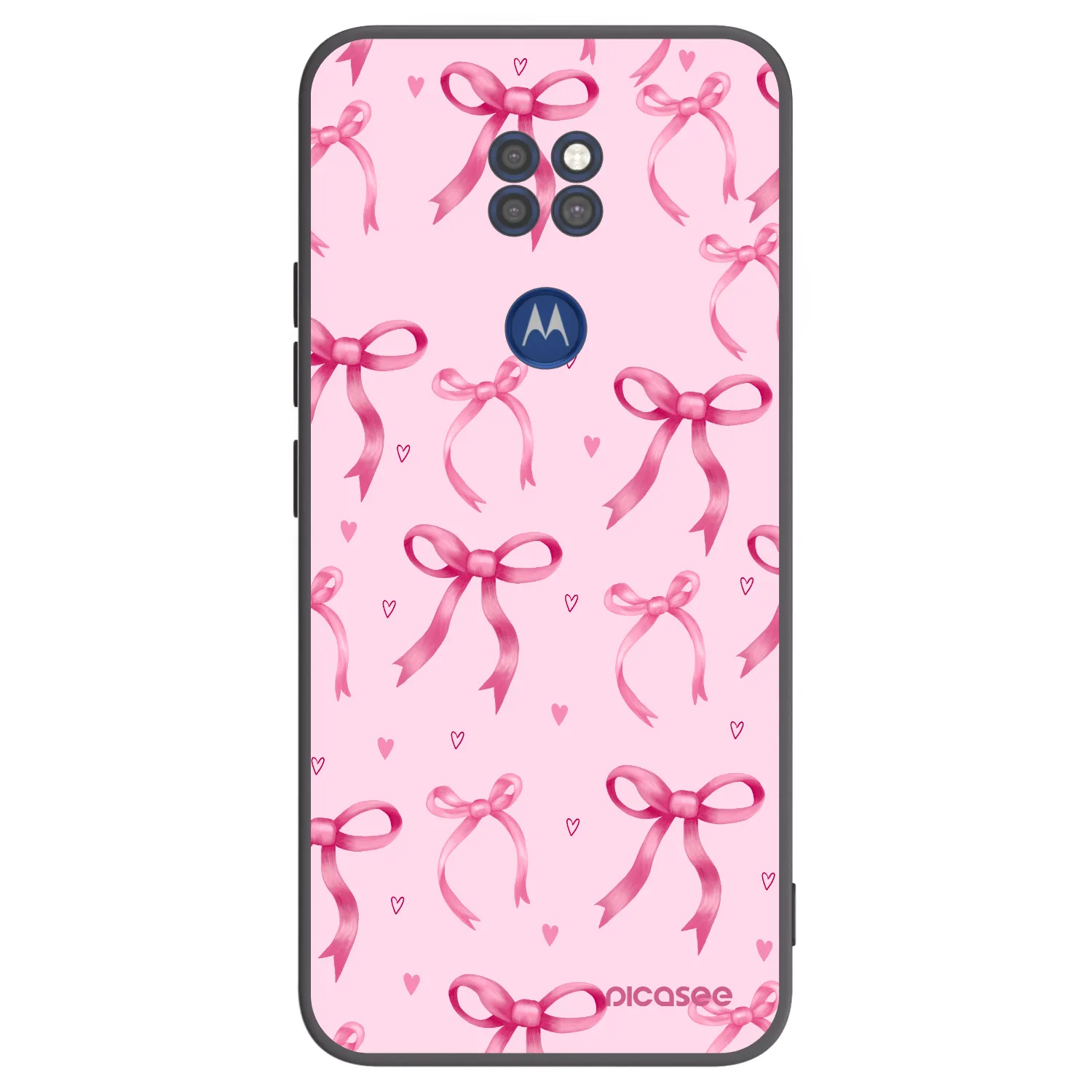Picasee silikonski črni ovitek za Motorola Moto G9 Play - Bow Aesthetic
