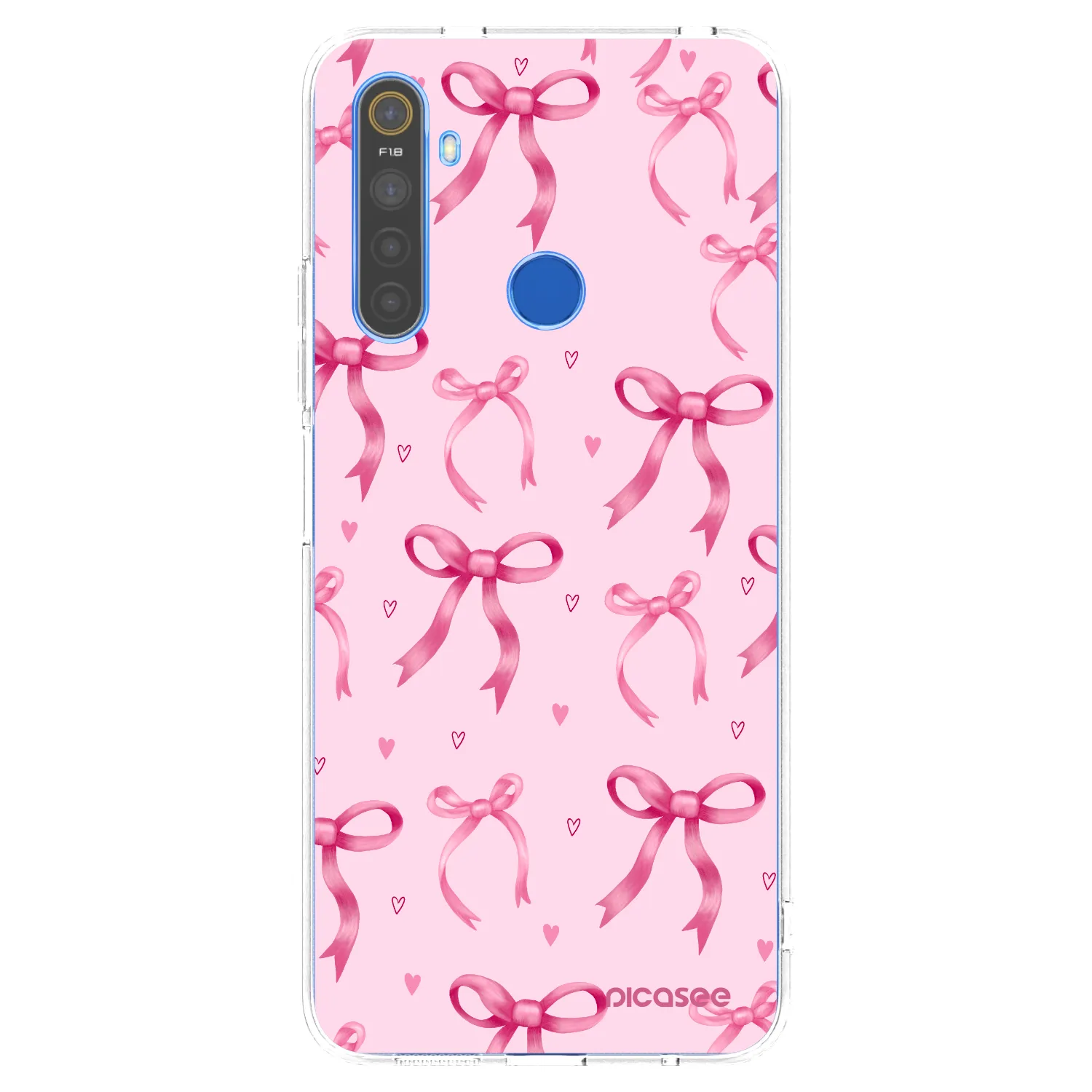 Picasee silikonski prozorni ovitek za Realme 5 - Bow Aesthetic