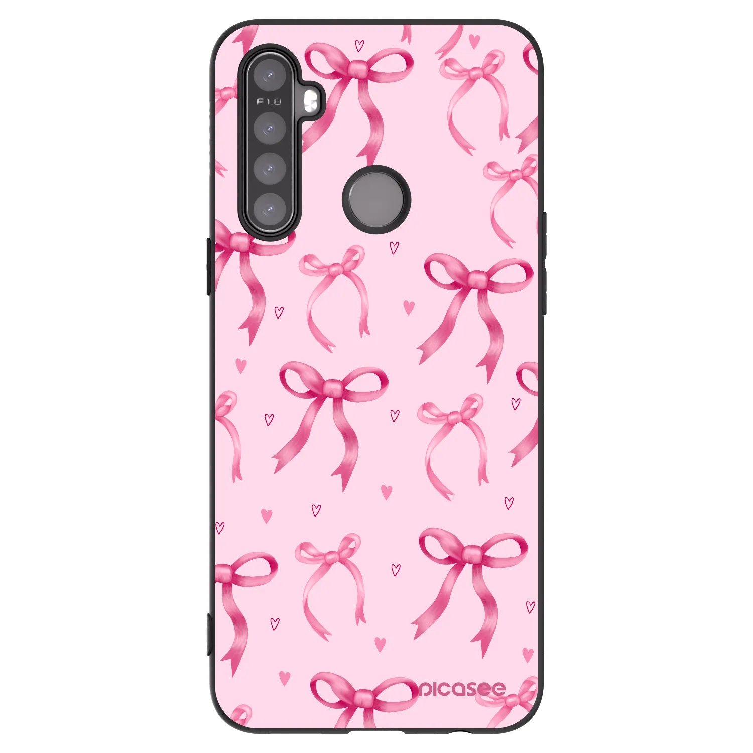 Picasee silikonski črni ovitek za Realme 5 - Bow Aesthetic