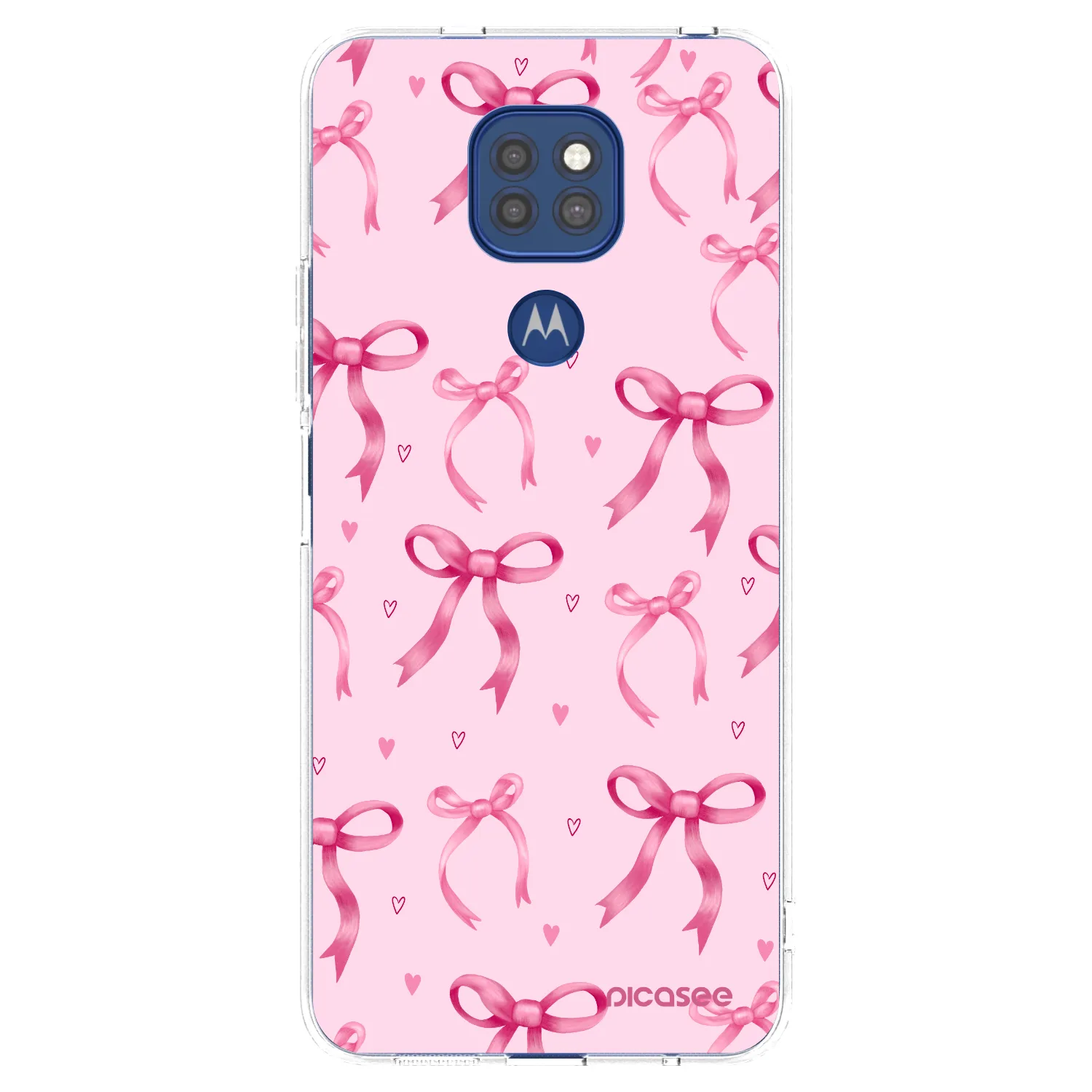 Picasee silikonski prozorni ovitek za Motorola Moto G9 Play - Bow Aesthetic
