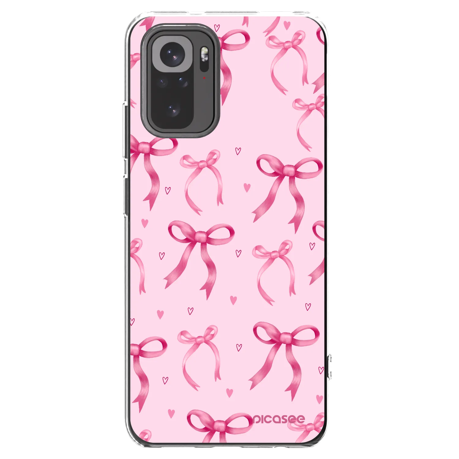 Picasee silikonski prozorni ovitek za Xiaomi Redmi Note 10 - Bow Aesthetic