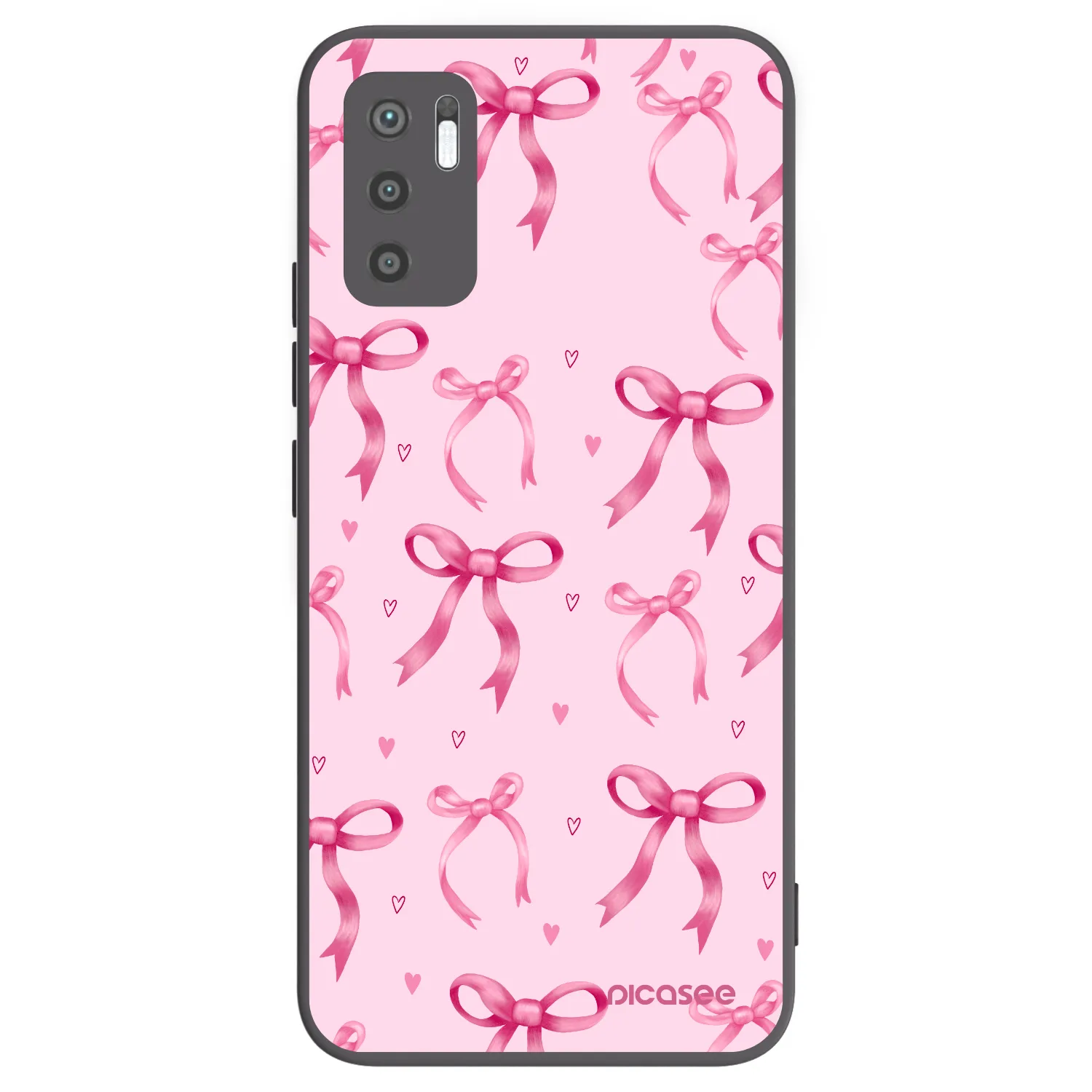 Picasee silikonski črni ovitek za Xiaomi Redmi Note 10 5G - Bow Aesthetic