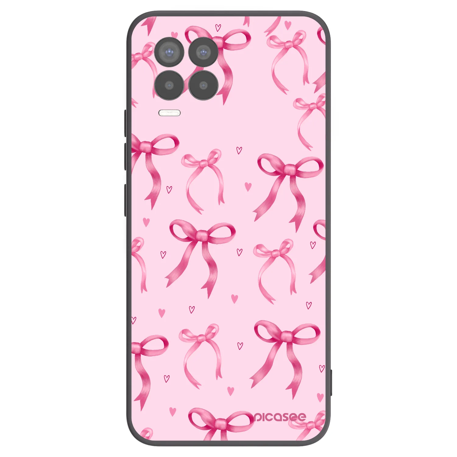 Picasee silikonski črni ovitek za Realme 8 4G - Bow Aesthetic