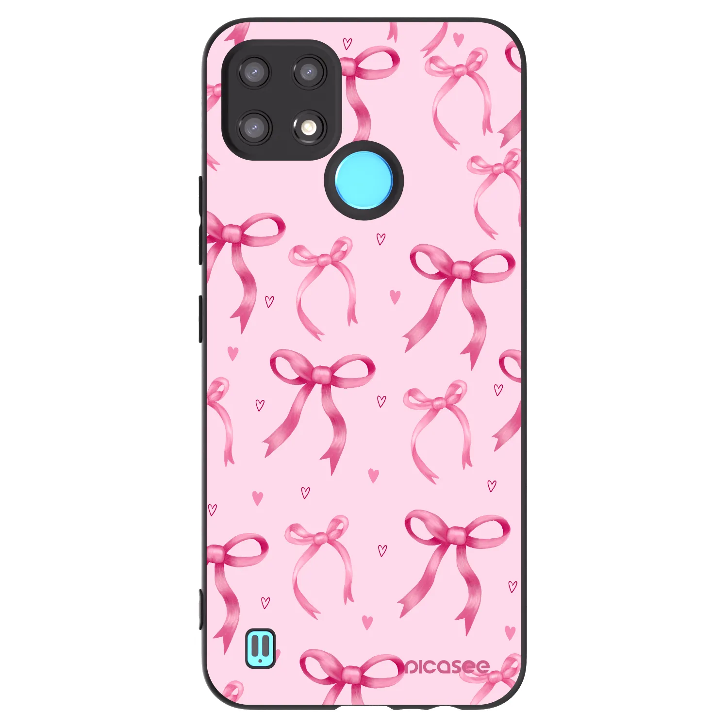 Picasee silikonski črni ovitek za Realme C21 - Bow Aesthetic