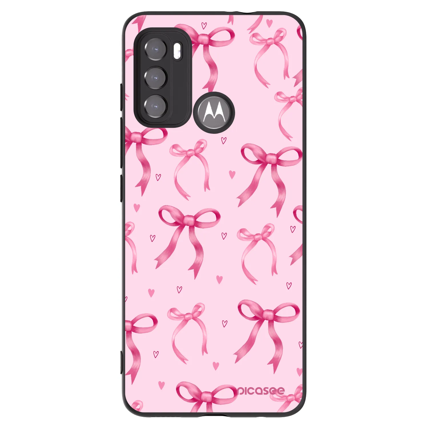 Picasee silikonski črni ovitek za Motorola Moto G60 - Bow Aesthetic