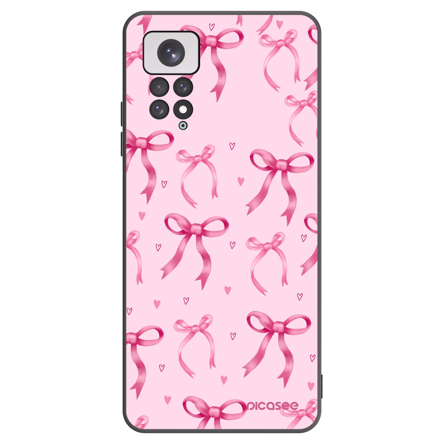 Picasee silikonski črni ovitek za Xiaomi Redmi Note 11 - Bow Aesthetic