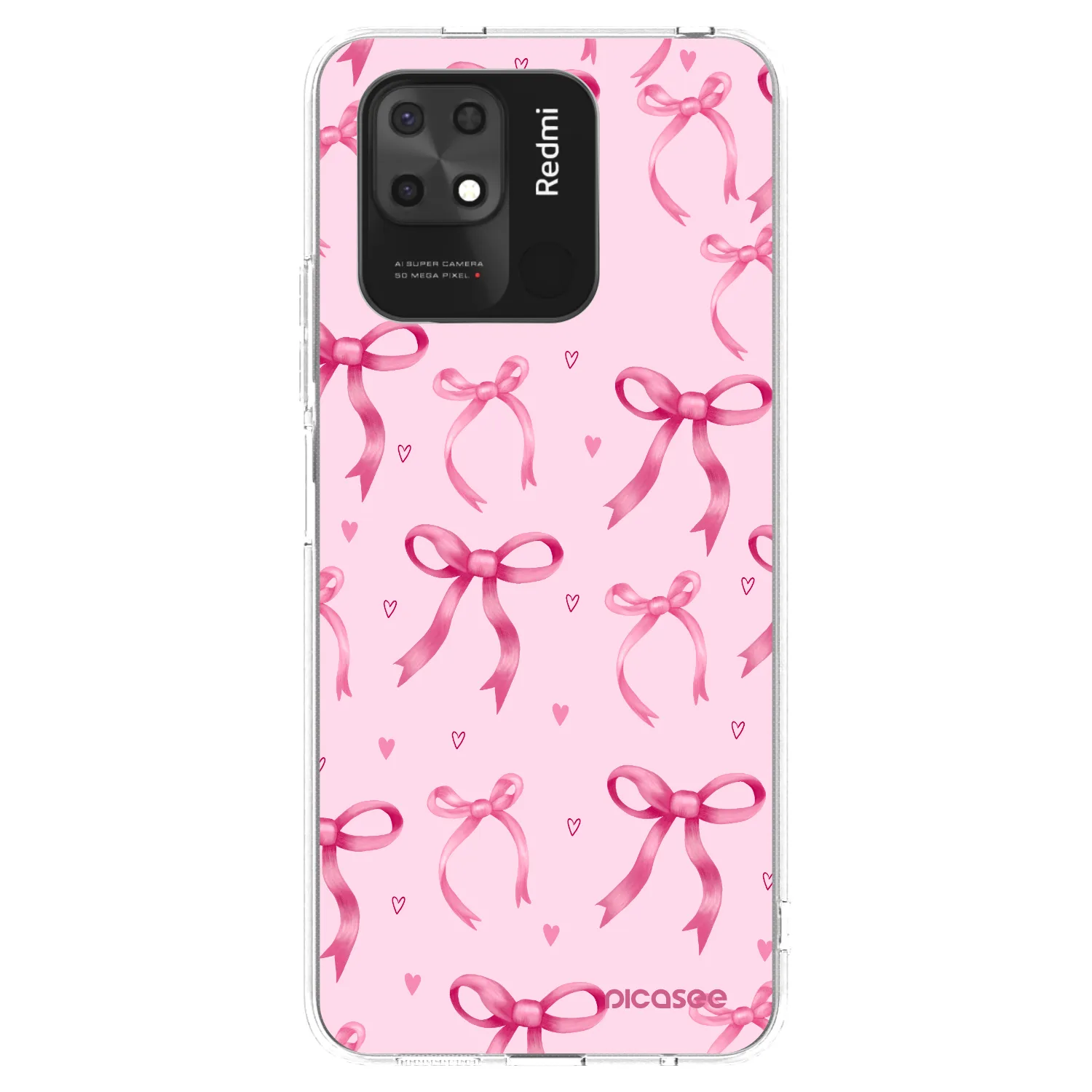 Picasee silikonski prozorni ovitek za Xiaomi Redmi 10C - Bow Aesthetic