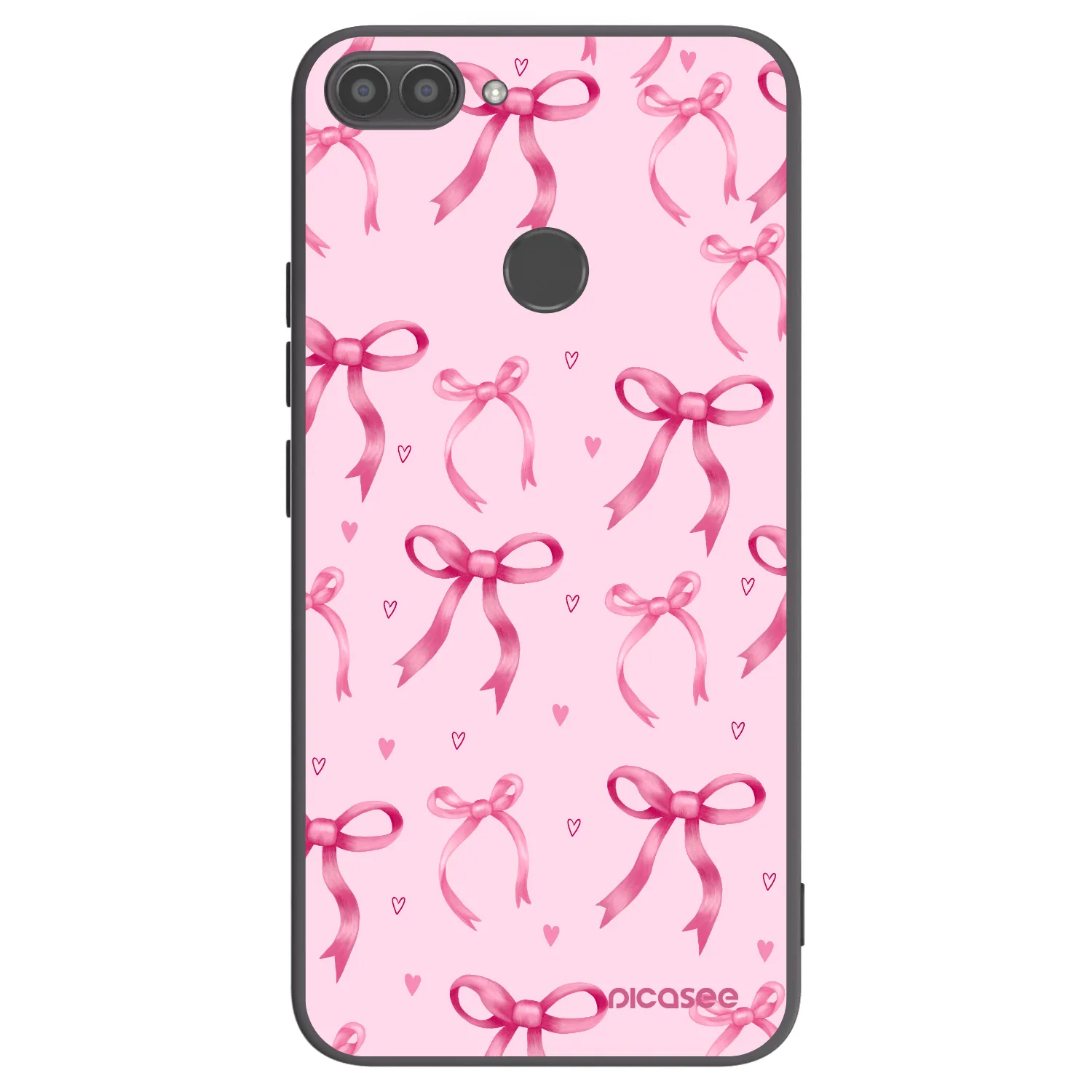 Picasee silikonski črni ovitek za Huawei P Smart - Bow Aesthetic