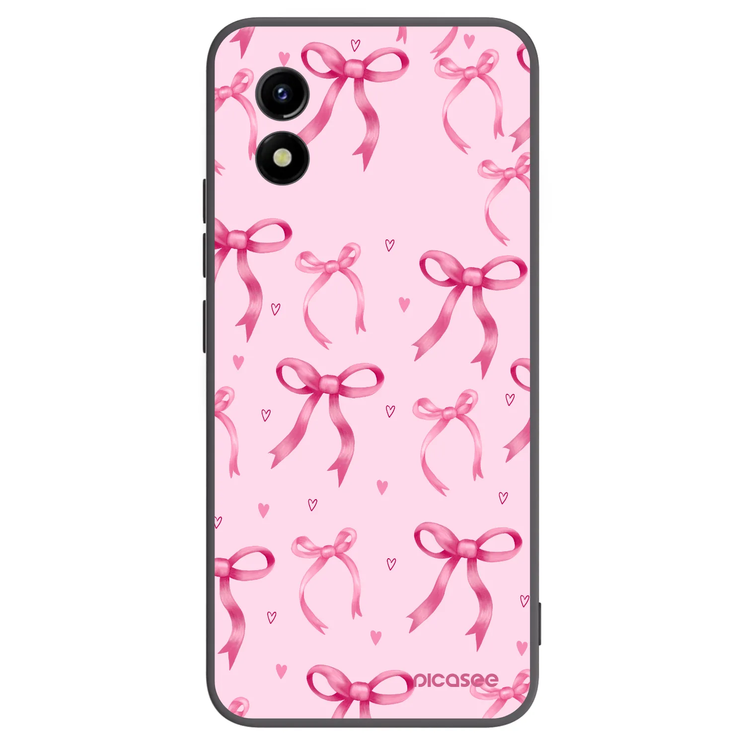 Picasee silikonski črni ovitek za Vivo Y01 - Bow Aesthetic