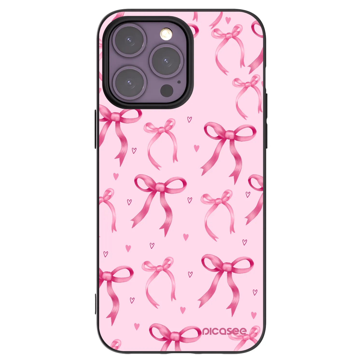 Picasee silikonski črni ovitek za Apple iPhone 14 Pro Max - Bow Aesthetic