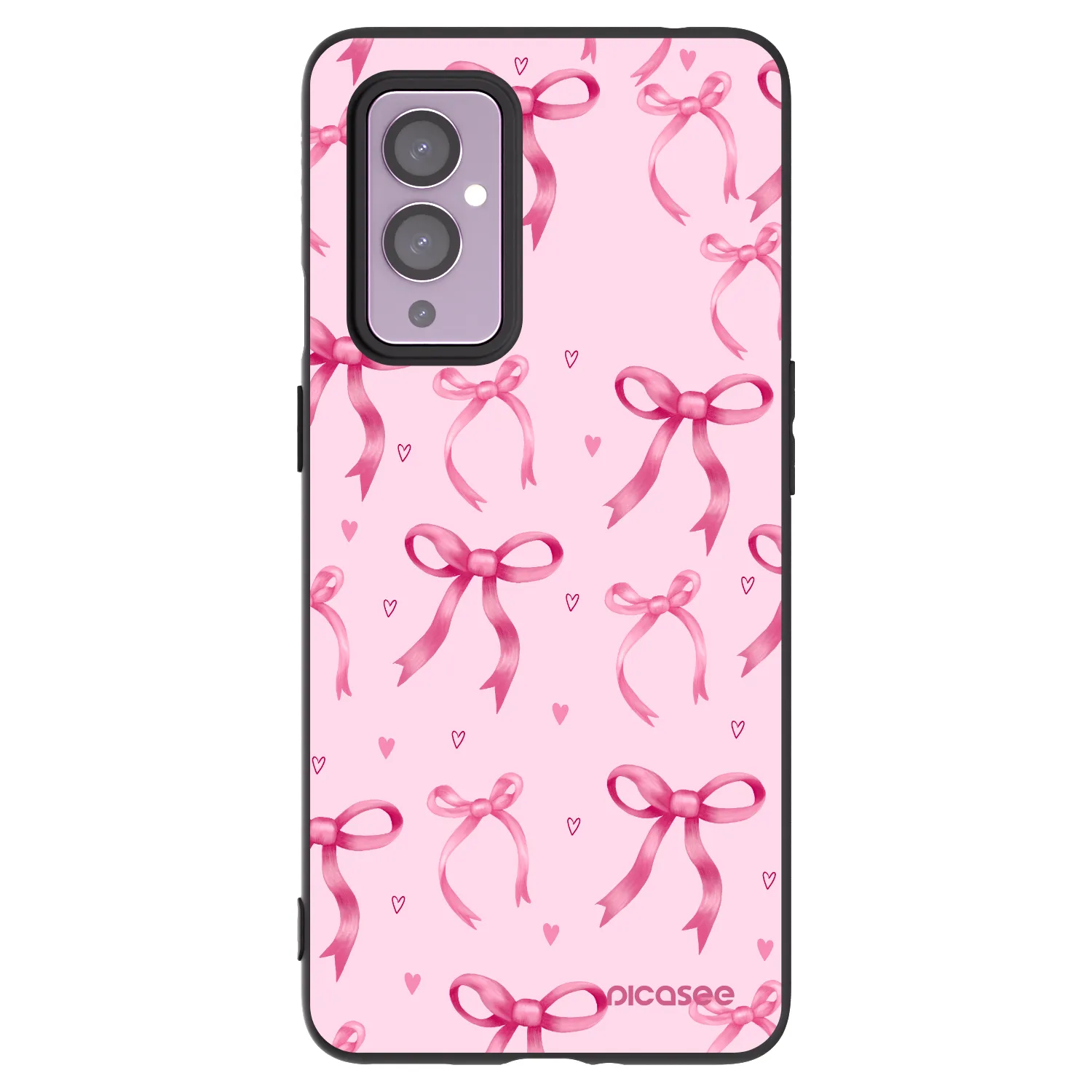 Picasee silikonski črni ovitek za OnePlus 9 - Bow Aesthetic