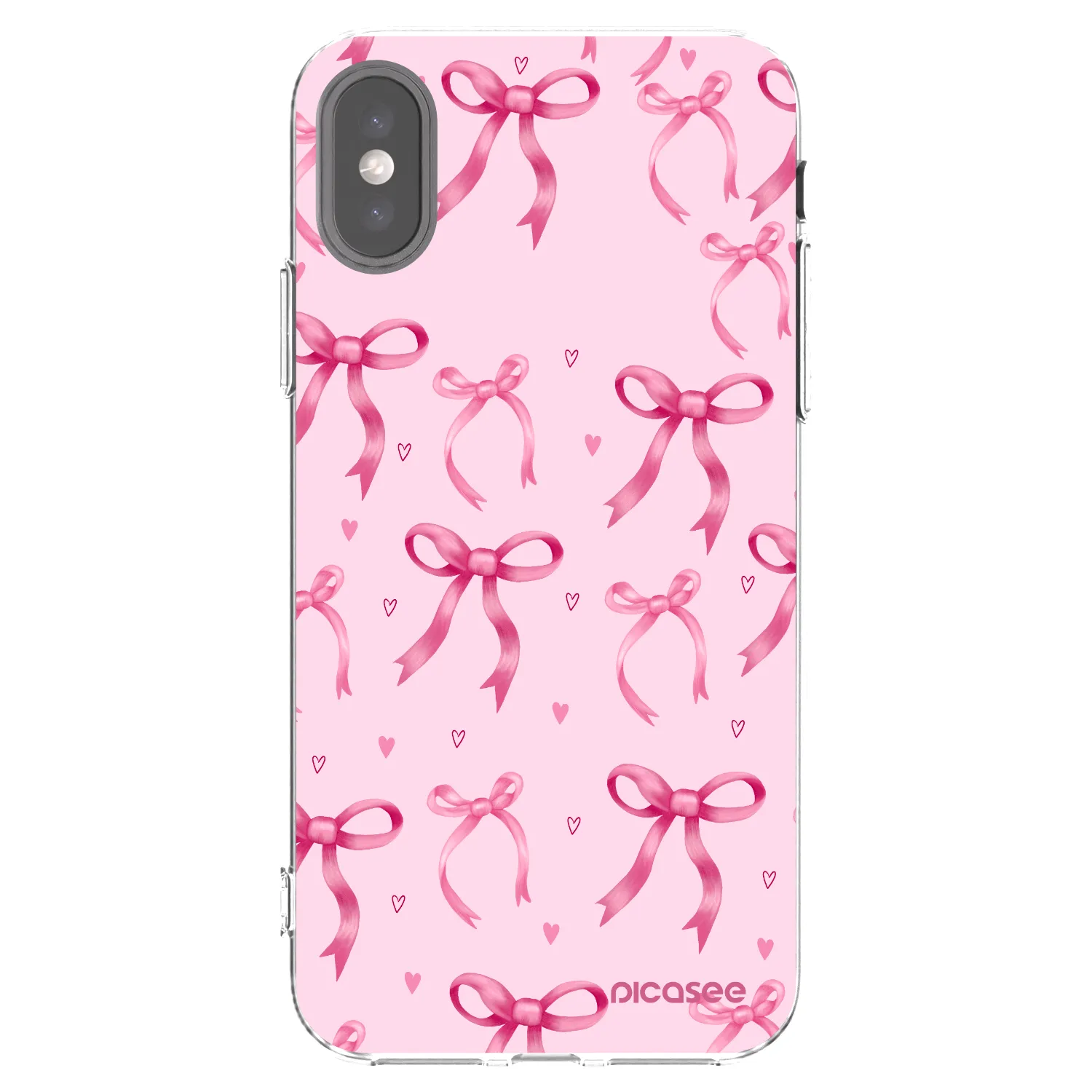 Picasee silikonski prozorni ovitek za Apple iPhone X/XS - Bow Aesthetic