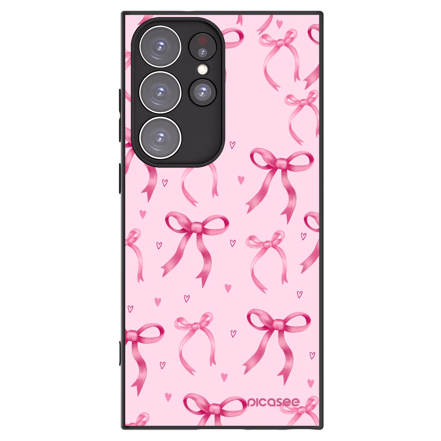 Picasee silikonski črni ovitek za Samsung Galaxy S23 Ultra 5G - Bow Aesthetic